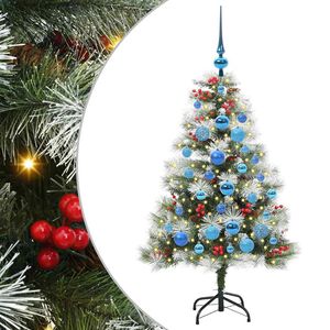 vidaXL Artificial Christmas Tree Green and white 120 cm
