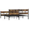 vidaXL Metal Bed Frame without Mattress Smoked Oak 193x203 cm