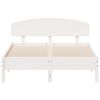 vidaXL Bed Frame without Mattress White 140x190 cm Solid Wood Pine