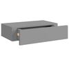 vidaXL Wall-mounted Drawer Shelf Grey 40x23.5x10cm MDF