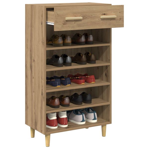 vidaXL Shoe Cabinet Artisian Oak 60 x 35 x 105 cm Engineered Wood