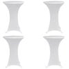 vidaXL Standing Table Cover &Oslash;60 cm White Stretch 4 pcs