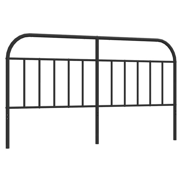vidaXL Metal Replace Headboard Black 180 cm