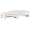vidaXL Daybed with Trundle without Mattress White 90x190 cm Single Solid Wood