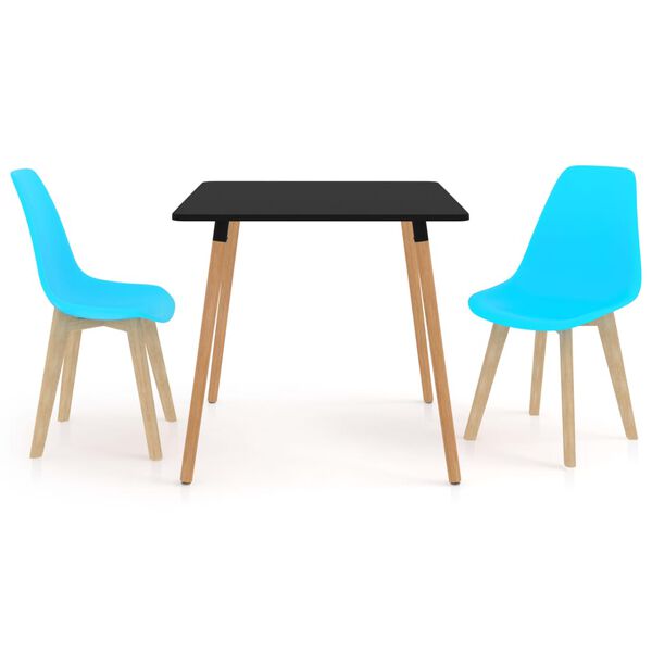vidaXL 3 Piece Dining Set Blue