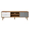 vidaXL TV Cabinet MOLDE Brown 158x40x49 cm Solid Wood Pine