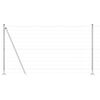 vidaXL Outdoor Euro Fence with Concrete Base 25 x 1.2 m Silver Mesh