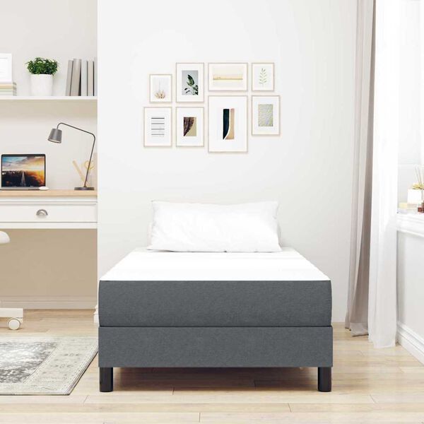 vidaXL Bed Mattress with Mattress Grey 80 x 200 cm Fabric