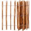 vidaXL Picket Fence Hazel Wood 90x500 cm