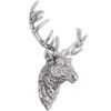 vidaXL Deer Head Decoration Wall-Mounted Aluminium Silver