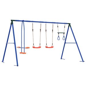 vidaXL Outdoor Swing Set Multicolour Steel and PE