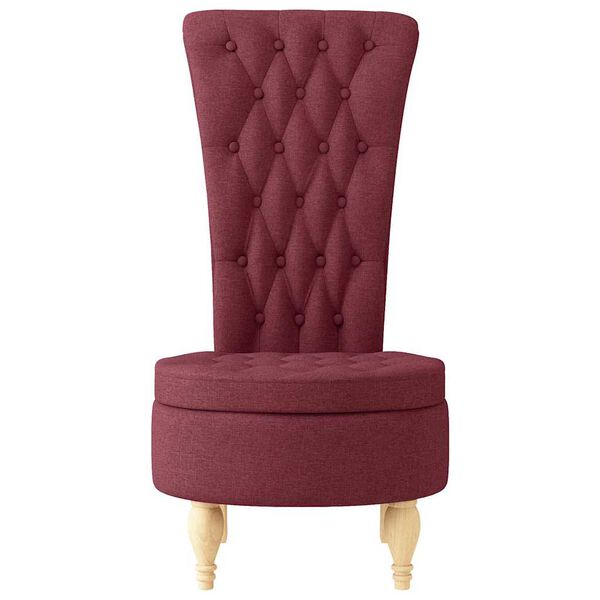 vidaXL Slipper Chair Wine Red 56.5 x 70 x 110 cm Fabric