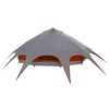 vidaXL Teepee Tent 9-Person Grey and Orange 502 x 502 x 297 cm