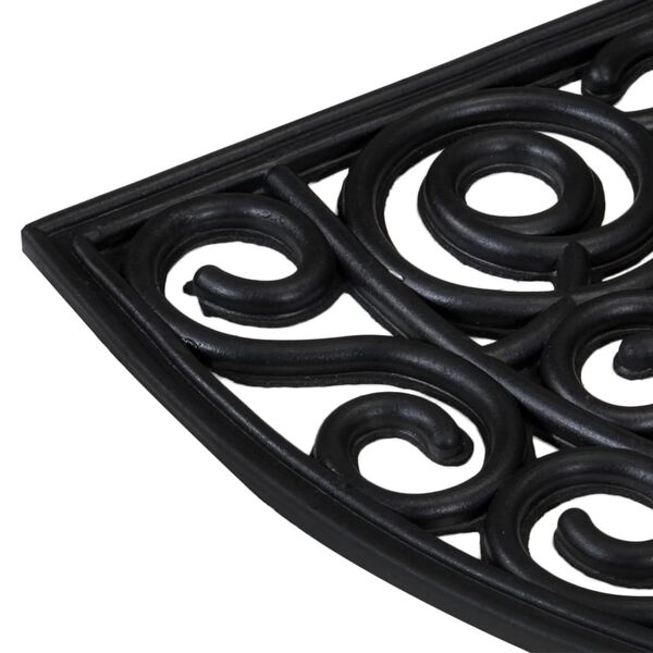 vidaXL Door Mat Half Round 45x75 cm Rubber