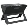vidaXL Outdoor Grill 46 x 31 x 31 cm Steel Black
