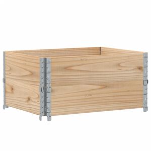 vidaXL Pallet Collars 2 pcs 80x60 cm Solid Wood Pine