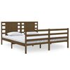 vidaXL Bed Frame without Mattress Honey Brown 135x190 cm Double Solid Wood Pine