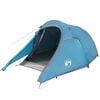 vidaXL Camping Tent Tunnel 2-Person Blue Waterproof