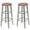vidaXL Bar Stools 4 pcs Silver and Brown MDF