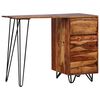 vidaXL Writing Desk with 1 Drawer and 1 Cabinet Solid Acacia Wood