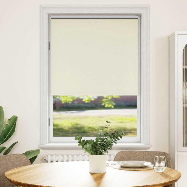 vidaXL Roller blind blackout 84.4x175 cm Fabric Width 80 cm off white