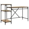 vidaXL Desk Artisan Oak Engineered Wood 135 x 50 x 90 cm