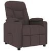 vidaXL Massage Chair Dark Brown Fabric