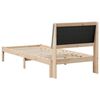 vidaXL Bed frame Brown and light grey 90 x 200 cm Solid pine wood