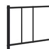 vidaXL Metal Bed Frame without Mattress with Headboard Black 183x213cm