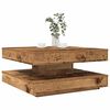 vidaXL Coffee Table 360-Degree Rotatable Old Wood 70x70x34.5 cm