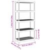 vidaXL Storage Shelf 5-Tier Black 93.5x45.5x194.5 cm PP