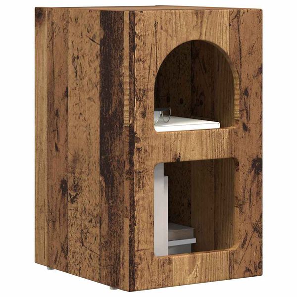 vidaXL Bedside Table Old Wood 29.5 x 33.5 x 50 cm Engineered Wood