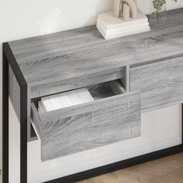vidaXL End Table Grey Sonoma 100 x 36 x 75 cm Engineered Wood