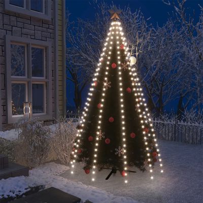 vidaXL Christmas Tree Net Lights with 250 LEDs Cold White 250 cm