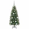vidaXL Artificial Christmas Tree with 150 LEDs Green 120 cm PE and PVC