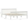vidaXL Bed Frame without Mattress White Solid Pine Wood 160x200 cm