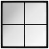 vidaXL Mirror | Black | Metal, glass | 40x40 cm | Wall mounting | Wall Mirror