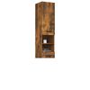 vidaXL Bathroom Cabinet Smoked Oak 32x34x188.5 cm Engineered Wood