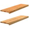 vidaXL Stair Treads 2 pcs Light Brown 90x25x2 cm Solid Wood Oak