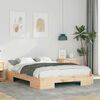 vidaXL Floor Bed Frame with Storage Brown 140 x 190 cm Solid pine wood
