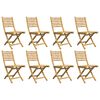 vidaXL Folding Garden Chairs 8 pcs 43x54x88 cm Bamboo
