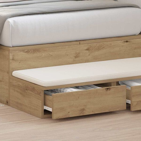 vidaXL Bed Drawers Artisan Oak 90 x 36.5 x 16.5 cm Engineered Wood