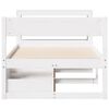 vidaXL Bed Frame without Mattress White 75x190 cm Small Single Solid Wood Pine