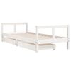vidaXL Kids Bed Frame with Drawers White 80x200 cm Solid Wood Pine