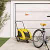 vidaXL Pet Bike Trailer Yellow Oxford Fabric and Iron