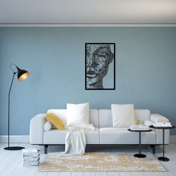 Homemania Wall Decoration Silhouette 65x100 cm Metal Black