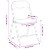 vidaXL Folding Chair 2 pcs Black 48 x 44 x 78 cm Velvet