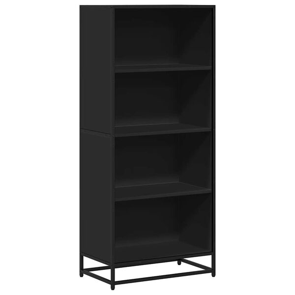 vidaXL Bookcase Black 60x35x139 cm Engineered Wood
