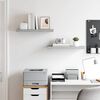 vidaXL Floating Wall Shelves 2 pcs Concrete Grey 60x23.5x3.8 cm MDF