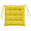 vidaXL Seat Cushions 2 pcs Light Yellow 40 x 40 x 6 cm Fabric